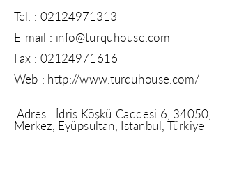 Turquhouse Boutique Hotel iletiim bilgileri